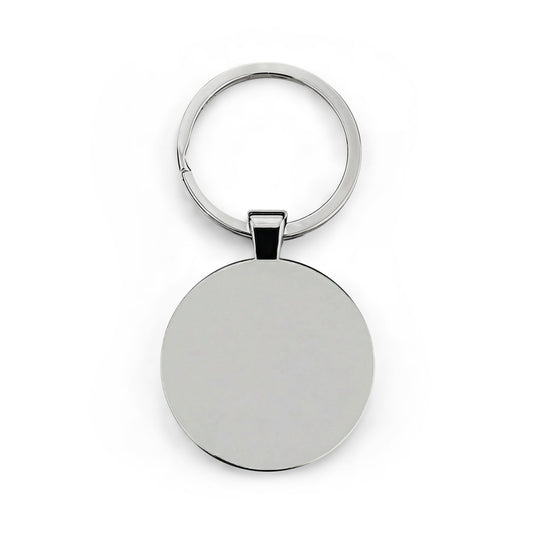 Round Stainless Steel Keychain